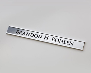 Simple Door or Wall Sign with Removable Nameplate