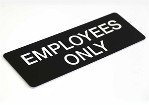 Employees Only Engraved Office Sign