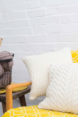 Patterned Cushion Cover Set Knitting Patterns
