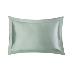 Paisley Soft Green Faux Silk Oxford Pillowcases (Pair)