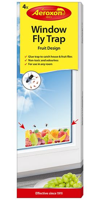 Aeroxon Window Fly Trap Fruit - Pack of 4
