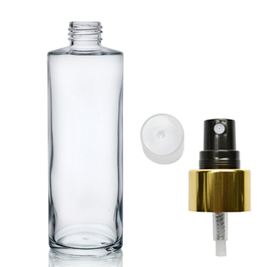 200ml Luxury Glass Perfume Bottle - Gold & Black