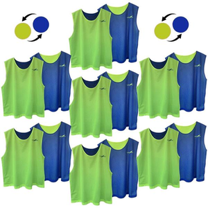 Reversible Mesh Training Bib - Pack of 10 - Senior - Blue/Yellow