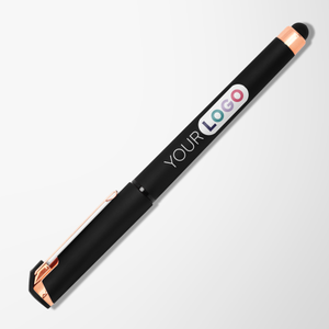 Full Colour Hughes Gel Pen with Rose Gold Trim