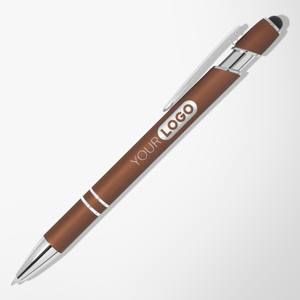 Engraved Mineral Alpha Soft Touch Stylus Pen