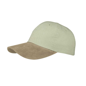 Mega Cap 7611B - Washed Pigment Dyed Twill Cap W/Suede Bill - BG-TAN