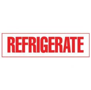 Shipping Label Red on White 30mm x 127mm Box of 250 - REFRIGERATE