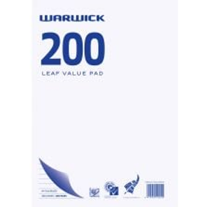 Warwick Value Pad, 7mm Ruled, A4 - 200 Leaf