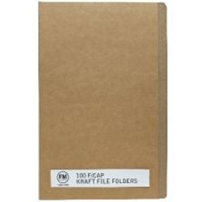 FM Manilla Folder, Foolscap, 200gsm, Kraft - Packet of 100