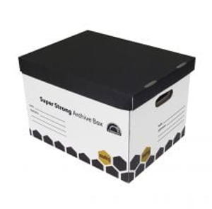 Marbig Super Strong Archive Box - Black and White