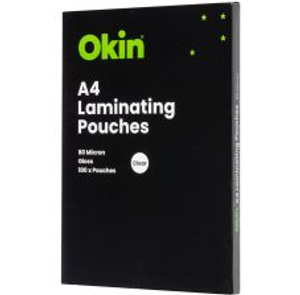 Okin Gloss Lampouches, A4, 80mic - Packet of 100