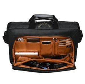 EVERKI Lunar 18.4" Executive Laptop Briefcase with Leather Handles, Felt Lined and Magnetic Quick Access Pocket
