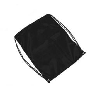 Drawstring Shoulder Bag Backpack - Black