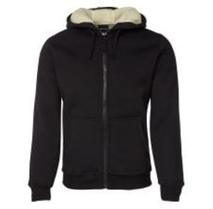 Hoodie 430gsm Bonded Jersey with Shepard Fleece Lining - Black Natural
