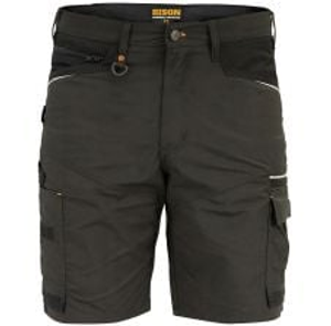 Bison Lightweight 190gsm Polycotton Stretch Cargo Shorts - Charcoal