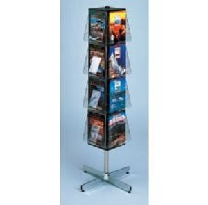 Stand Tall Revolving Floor Display, 4 Sided, 16 Pocket - A4