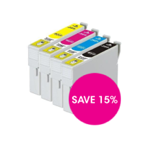 Epson T1384 (138) Inkworks Compatible Ink Cartridge 4 Pack - Black, Cyan, Magenta, Yellow