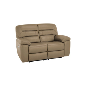 Hastings 2 Seater Electric Recliner Sofa in Beige Leather