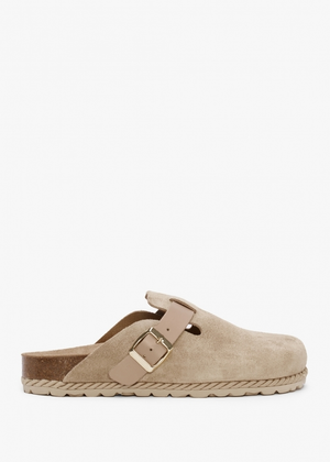 Iclog Rope Beige Suede Clogs
