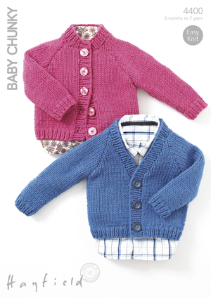 Cardigans in Hayfield Baby Chunky (4400)