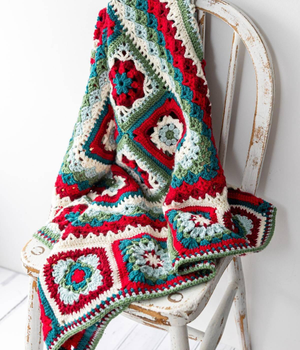 Christmas Folk Crochet Blanket in Emu Classic DK (1012)