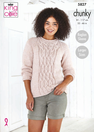Sweater and Cardigan in King Cole Timeless Chunky (5827)