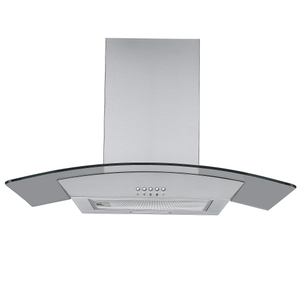 A Energy Rated 70cm Stainless Steel Curved Glass Cooker Hood
