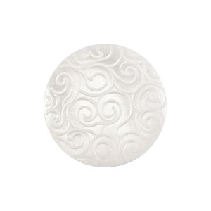 Milward Buttons - Size 15mm, Swirl Effect, White, Pack of 4