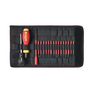 Wiha 36791 TorqueVario®-S Electric Screwdriver Set, 19 Piece