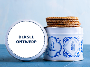 Bedrukt Delfts Blauw blik - Deksel print