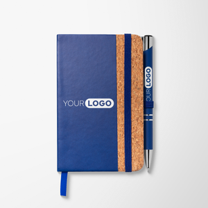 A6 Cork Hyde Notebook & Paragon Pen