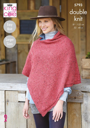 Ponchos in King Cole Homespun DK (5793)