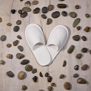 100% Cotton Waffle Slippers