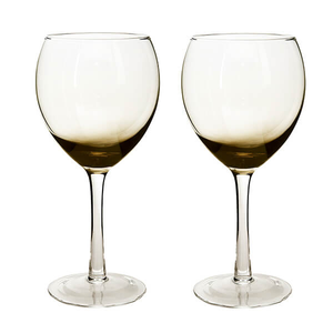 Denby Contemporary Smoked Grey Set of 2 Wine Glasses
