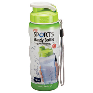 LocknLock 500ml Green Sports Handy Bottle With Carry Strap