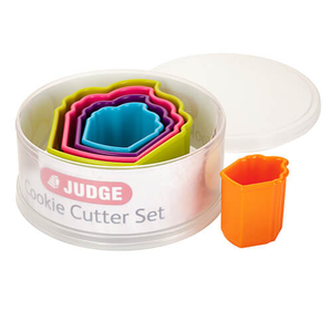Judge Set of Five Coloured Cupcake Cookie Cutters