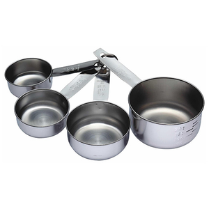 KitchenCraft Stainless Steel Four Piece Measuring Cup Set