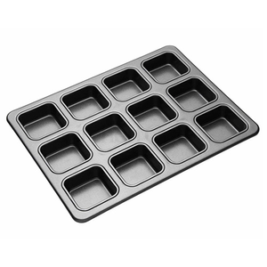 MasterClass Non-Stick Large 12  Hole Square Brownie Pan 34 x 26cm