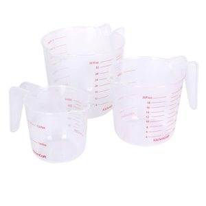KitchenCraft Plastic Measuring Jugs, Set of Three
