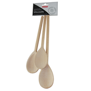 Beech Wooden Spoon Three Piece Set 8, 10, 12