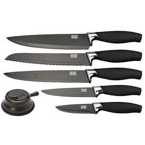 Taylor's Eye Witness Brooklyn Chrome 5 Piece Knife Set With Knife Sharpener