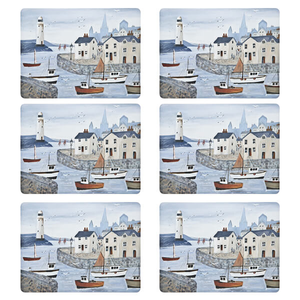 Denby Set Of 6 Coastal Lighthouse Placemats