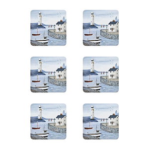 Denby Set Of 6 Coastal Lighthouse Coasters