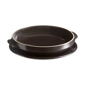 Emile Henry Charcoal 33cm Tarte Tatin Set