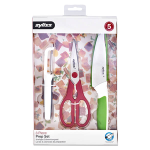 Zyliss 3 Piece Prep Set - Swivel Peeler, Scissors & 13cm Utility Knife