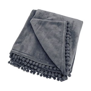 Walton & Co Cashmere Touch Charcoal Fleece Throw