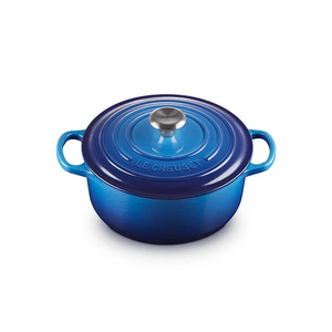 Le Creuset Signature Azure Blue Cast Iron 20cm Round Casserole