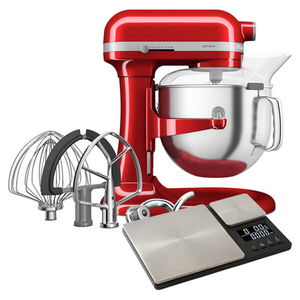 KitchenAid Artisan Candy Apple 6.6L Bowl Lift Food Mixer With FREE Gift