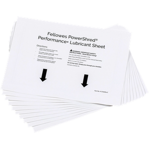 Fellowes Powershred Oil Sheets for Cross-Cut, Mini-Cut and Micro-Cut Shredders Pack of 10