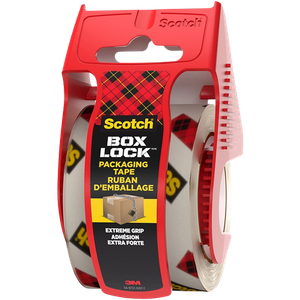 Scotch Box Lock Packaging Tape 195-EF, 48 mm x 20.3 m, 1 Roll with Dispenser